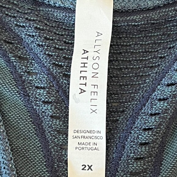 Athleta Allyson Felix Women's Legend Shine Tank Size 2X Breathable Racerback NWT - Picture 4 of 10